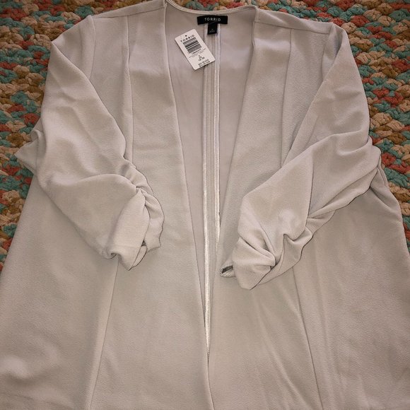 TORRID Waterfall Crepe Blazer Plus Size - Picture 2 of 4